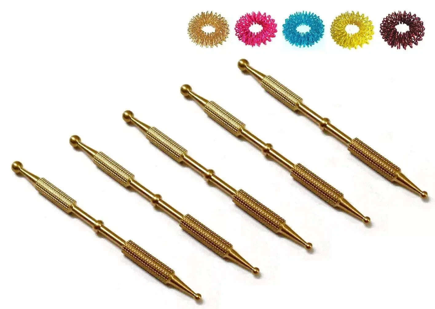 5pcs Sujok Acupressure Brass Probes for Therapy