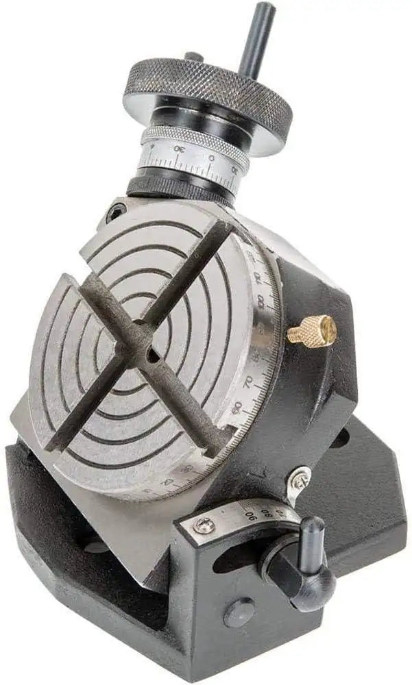 Tilting Rotary Table 4/100mm with 65mm Chuck, Tailstock M6 Clamping Kit Set - StellerGear