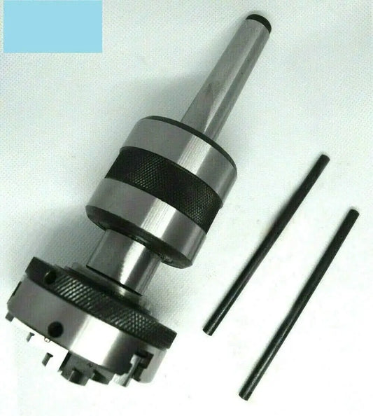 Revolving Live Center Mt2 Threaded M14x1, 65Mm 4 Jaw Self-Centering Chuck - StellerGear
