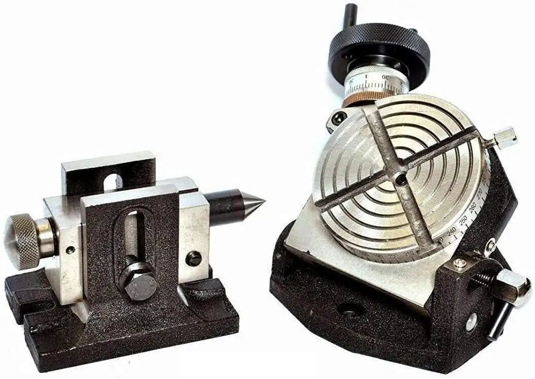 Tilting Rotary Table 4/100 mm with Single Bolt Tailstock - StellerGear