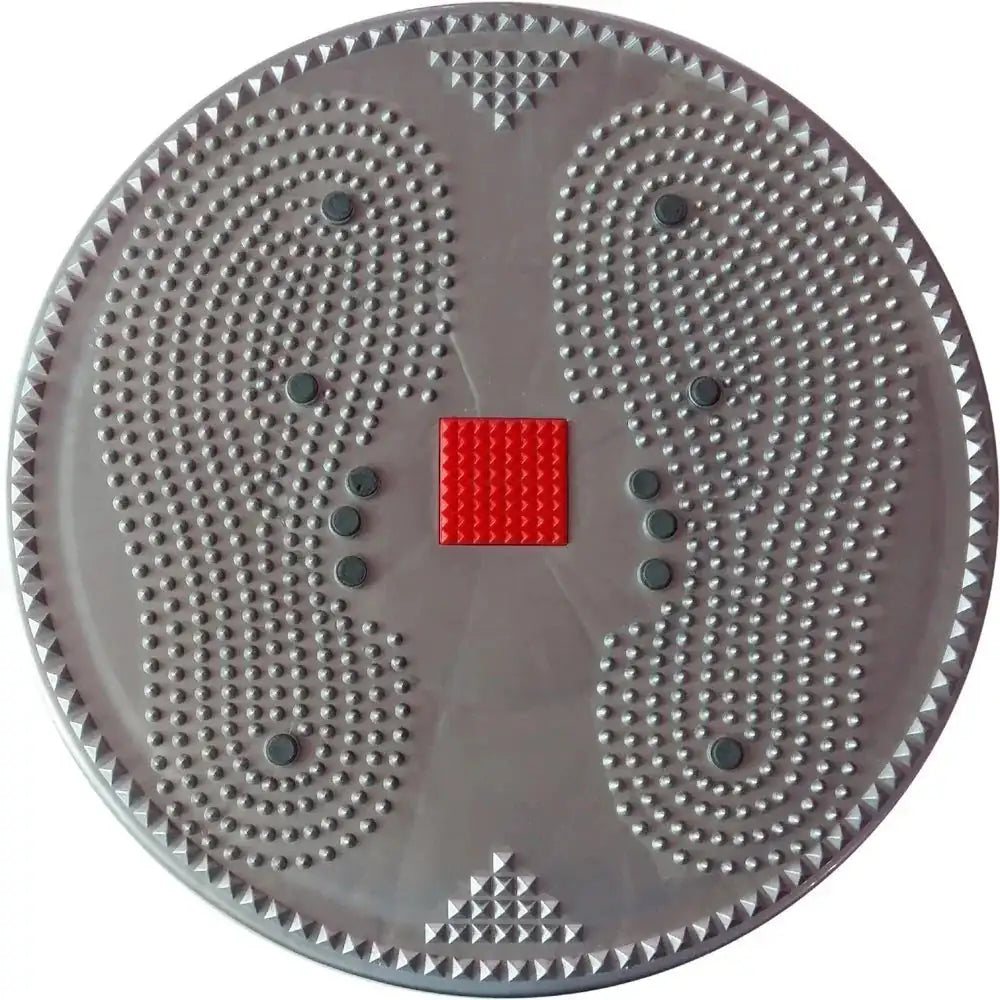 Grey Acupressure therapy mat with big disc pyramid design