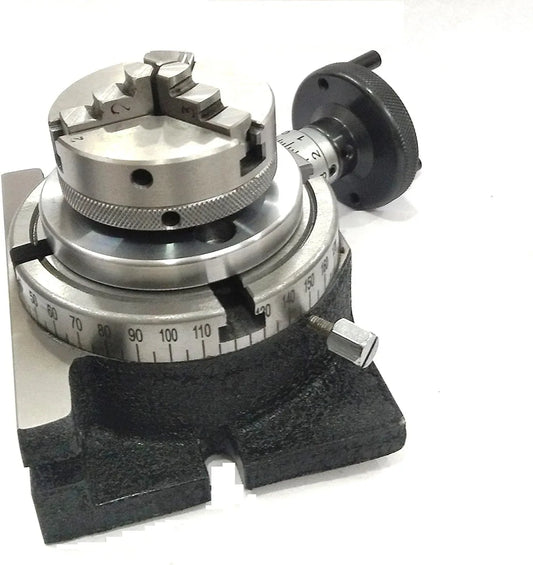 4"/100 ROTARY TABLE WITH CHUCK MILLING INDEXING MACHINE TOOLS - StellerGear