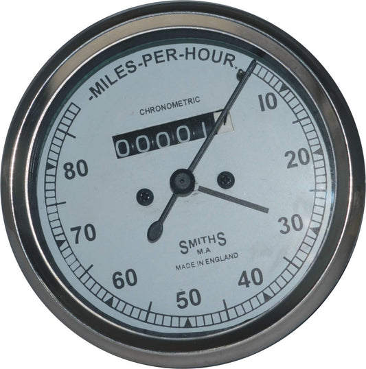 SMITH SPEEDOMETER 0-80 MPH WHITE FACED BSA NORTON TRIUMPH Best Quality