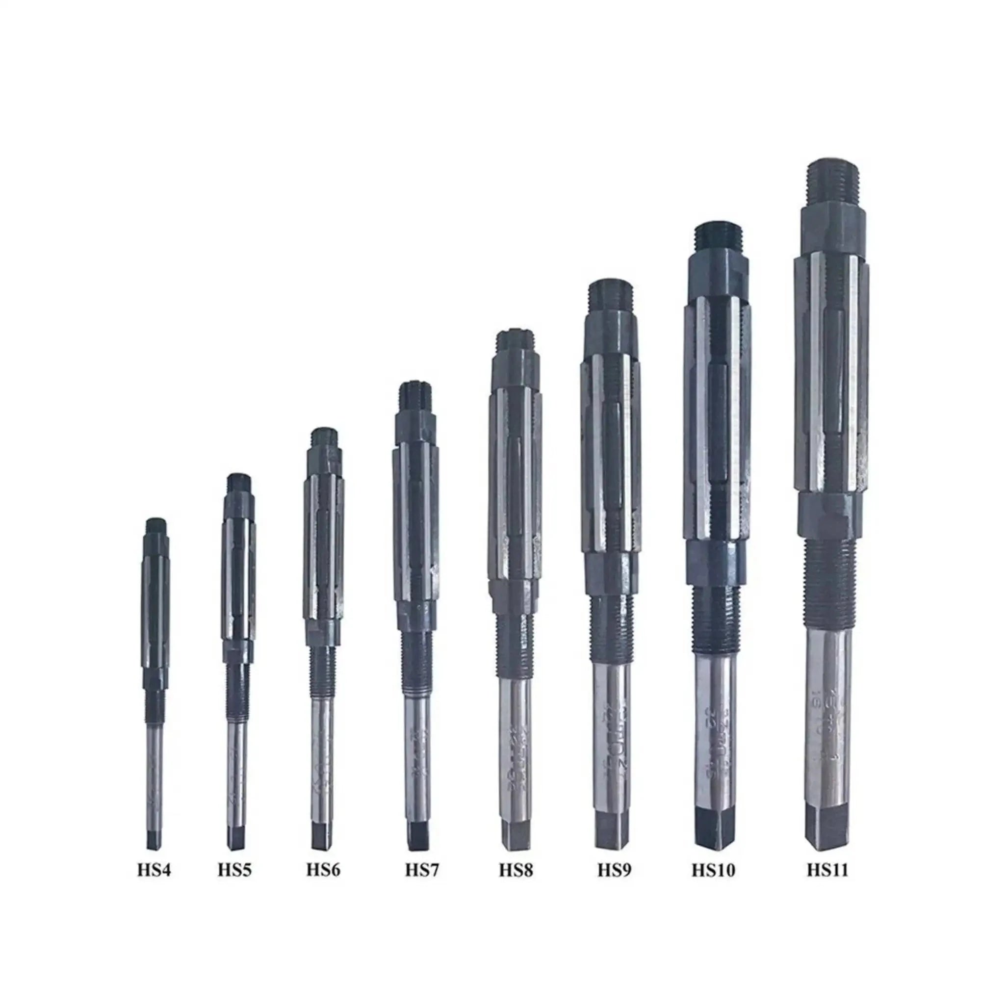 8 Pcs Adjustable Hand Reamer H4 - H11, 15/32" To 1-1/16" Inch Wooden Box StellerGear