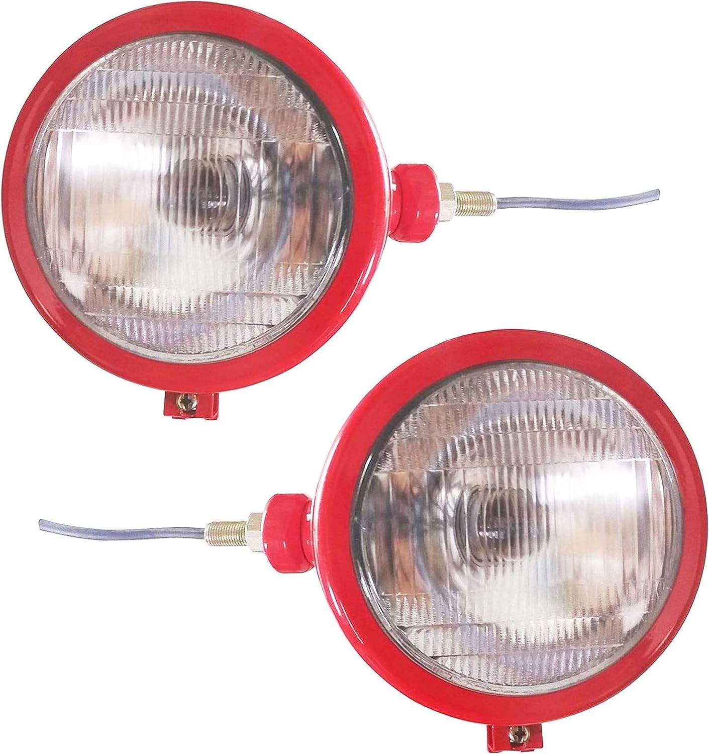 Head Light Set (LH + RH) with 12 V Bulbs (High Low) Fit For Massey Ferguson (MF) - StellerGear