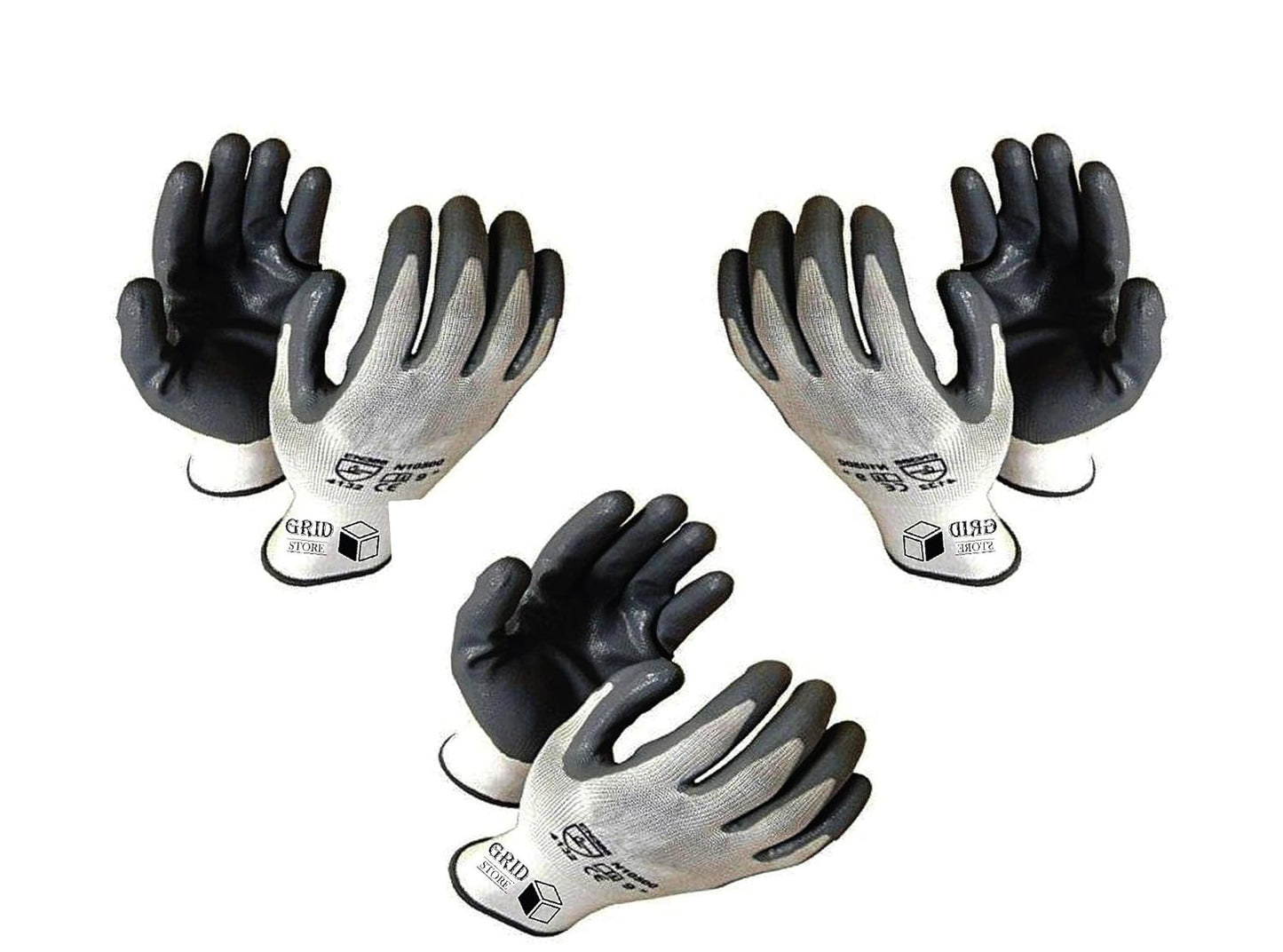 Anti Cut Hand Gloves Pack of 3- Grey Best Quality