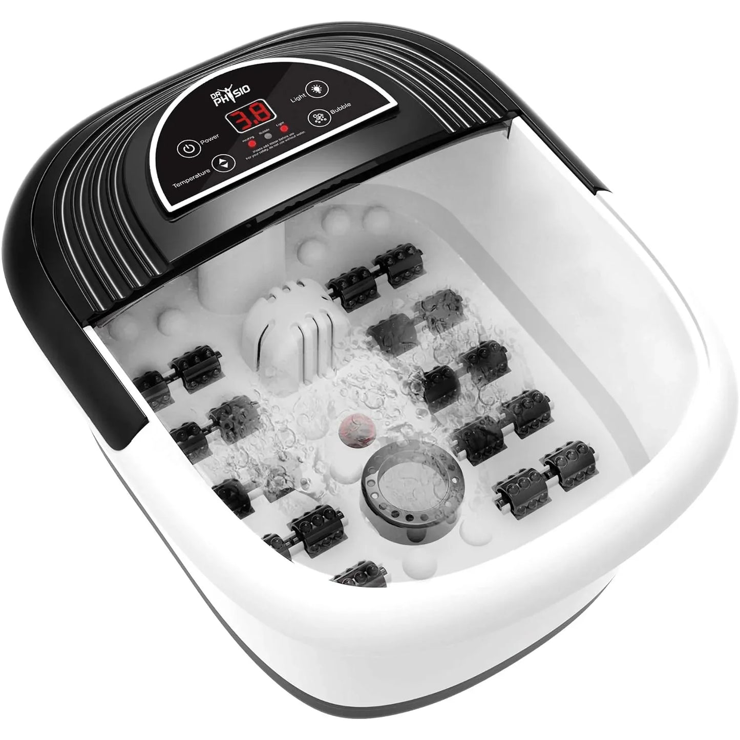 Electric foot spa pedicure massager with digital screen and heated massage tub