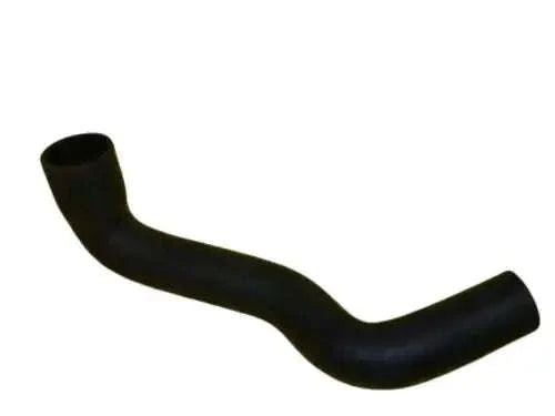 Black rubber hose with curved elbow shape