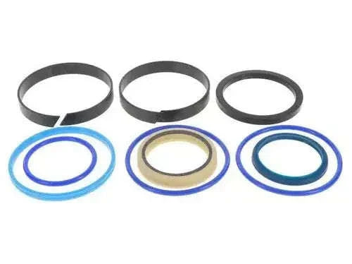 Seal kit with blue and dark gray O-ring seals, several rings