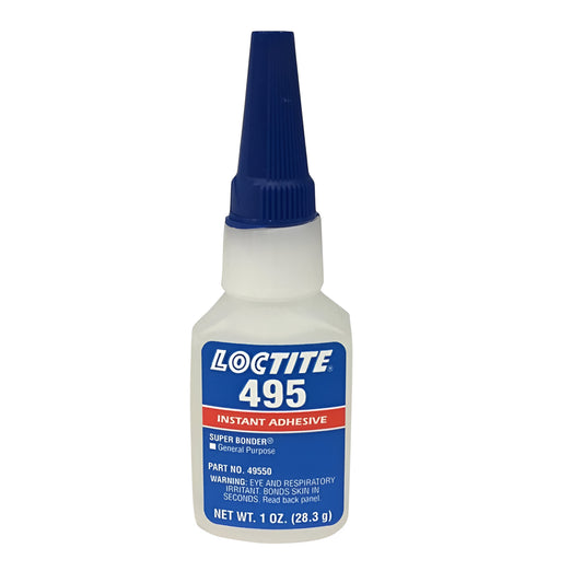 Loctite 495 Super Bonder 442-49550 Adhesivo instantáneo de 1 oz, transparente