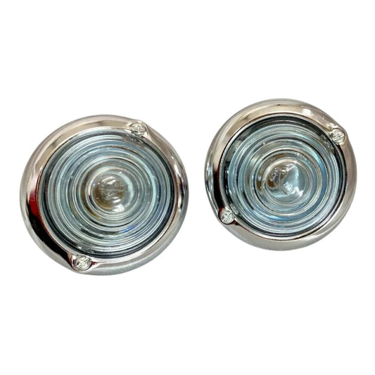 Willys CJ3b CJ3 CJ5 Ford Jeeps Parking Turn Signal Indicator Clear Glass Lights