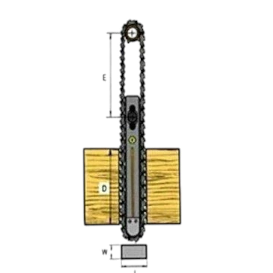 Mortiser Chain Set & Sprocket Width 9/16 (14mm) Length 1.3/4, 36 Links Bore 5/8