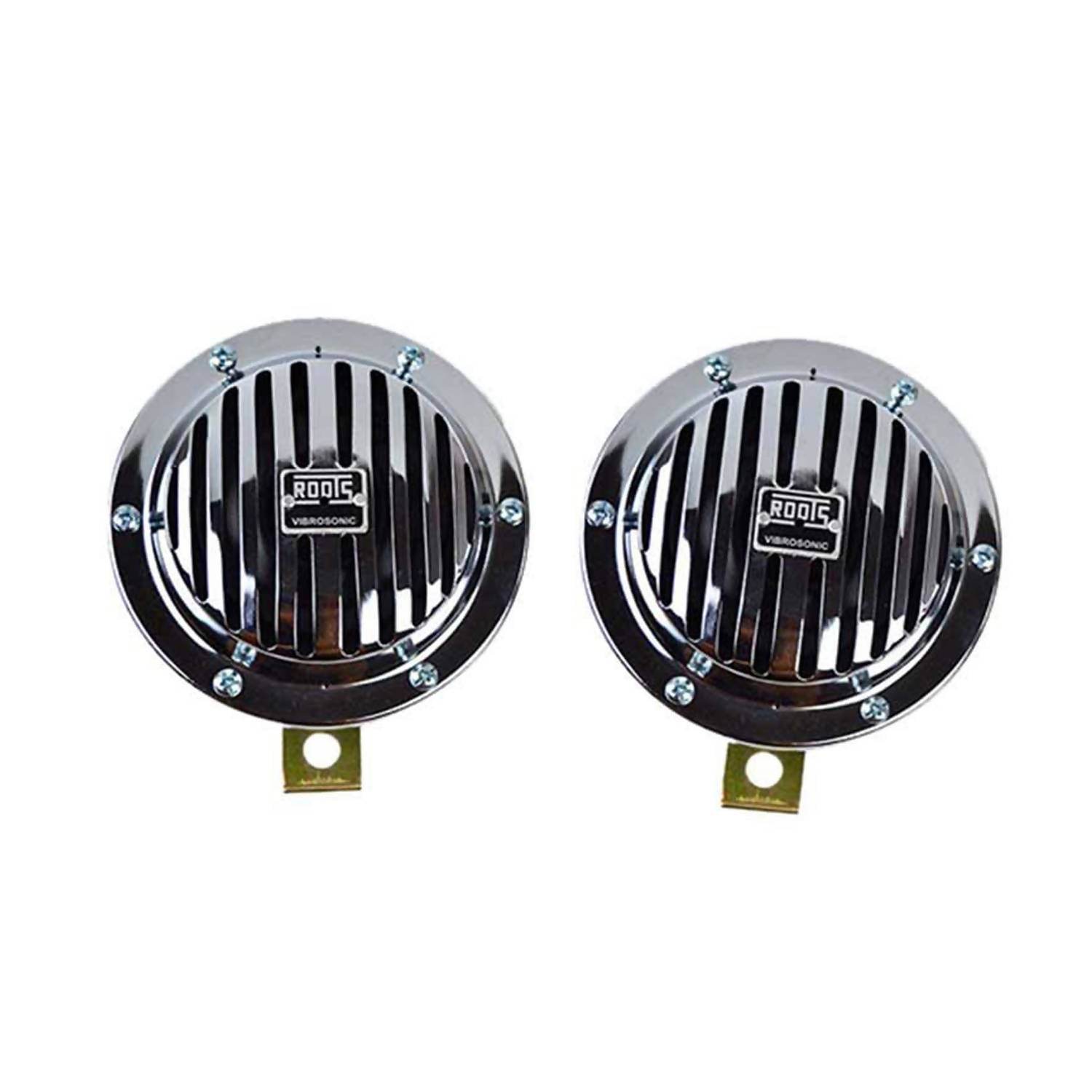 HELLA CHROME DISC TYPE HORN SET 12V PAIR - StellerGear