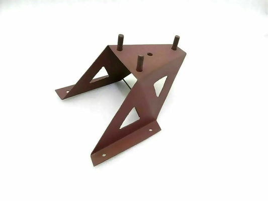 Spare wheel carrier stand bracket, dark red metal, four mounting holes
