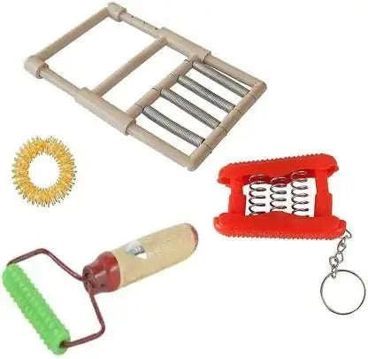 Acs Hand Exercise Mini Roll and Sujok Ring Combo for hand strength