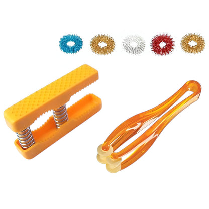 Acupressure Hand Palm Massager, Finger Massager 5pcs Sujok Acupressure Rings - StellerGear