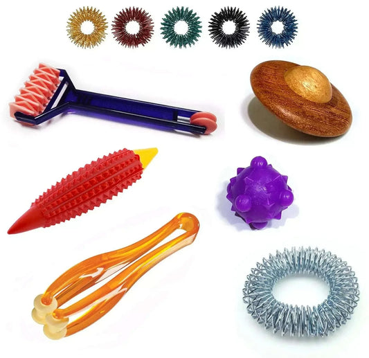Acupressure Kit- Sujok Ring, Fidget, Ball, Face, Finger Massager, K Roll - StellerGear