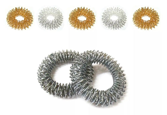 acupressure massage bracelets set includes small massage bracelets and large Sujok rings