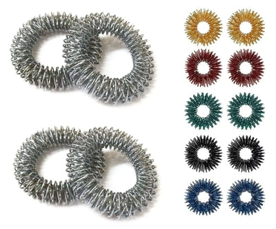 Acupressure Massage Bracelets Set of 4 Sujok Rings - StellerGear
