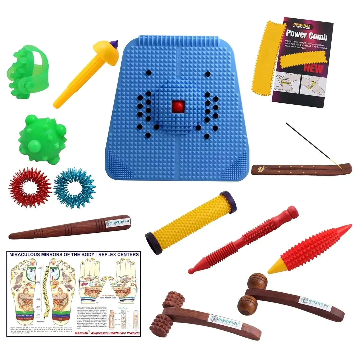 Acupressure mat with spikes for stress and back pain relief