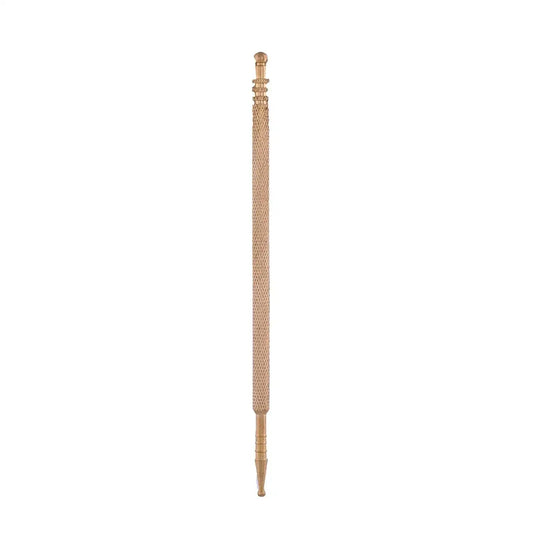 Sujok acupressure metal probe with textured grip and pointed tip