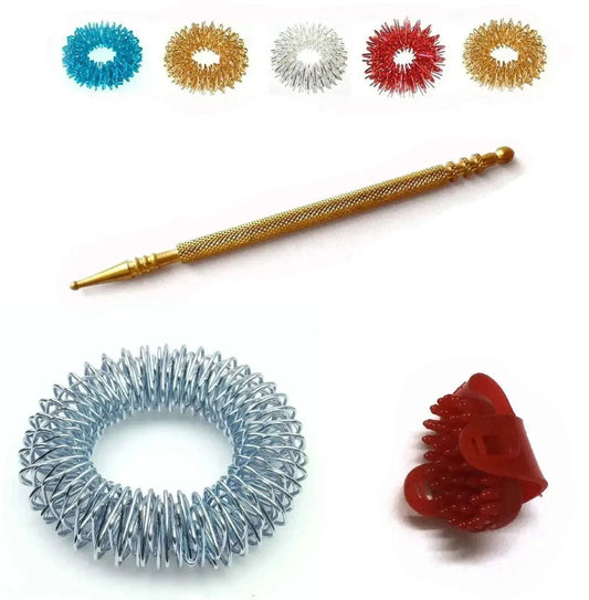 Acupressure Sujok Rings, Bracelets, Brass Metal Probe Jimmy, Plastic Thumb Jimmy - StellerGear