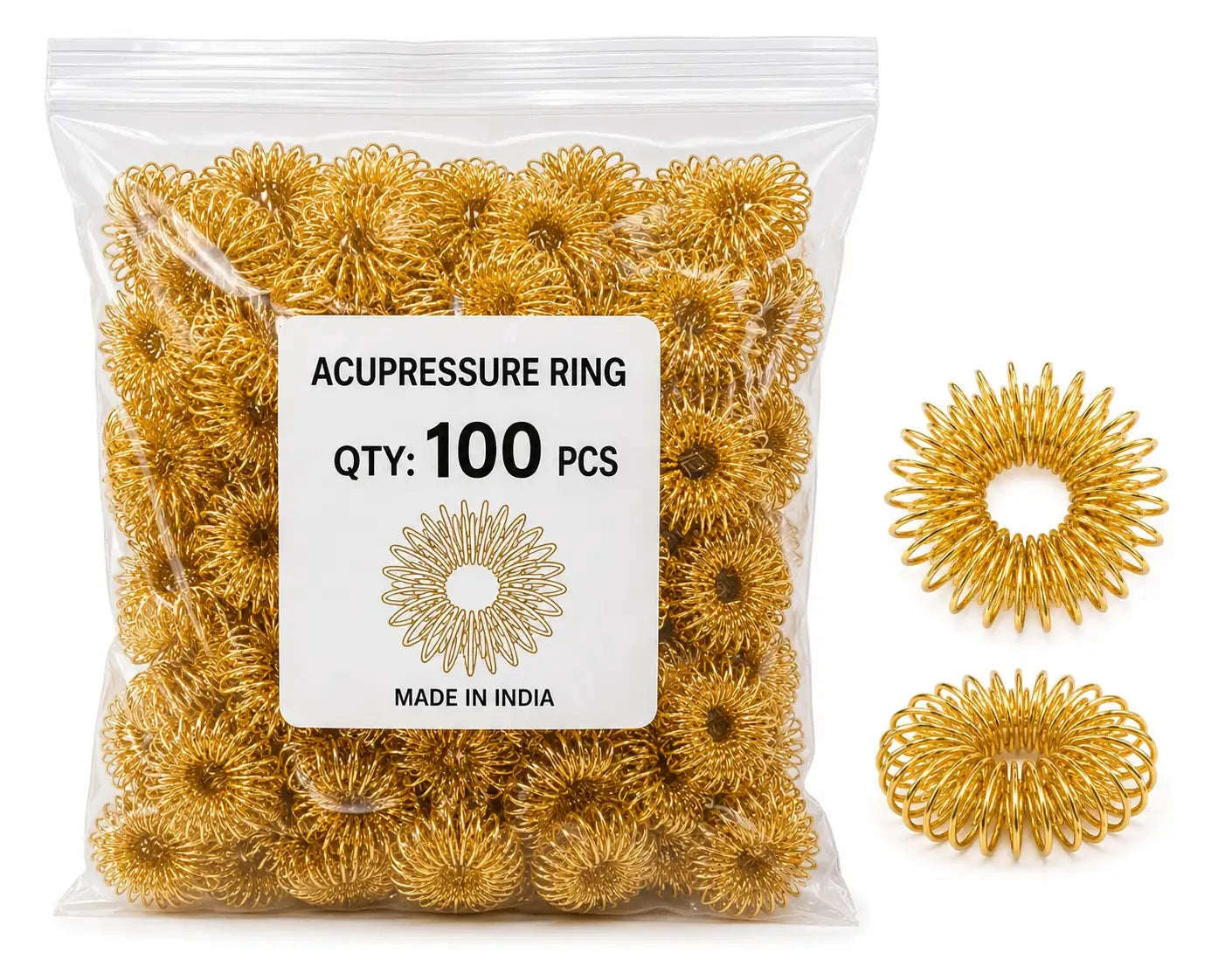 Acupressure Sujok Rings High Quality Large Size Pack Of 100 StellerGear
