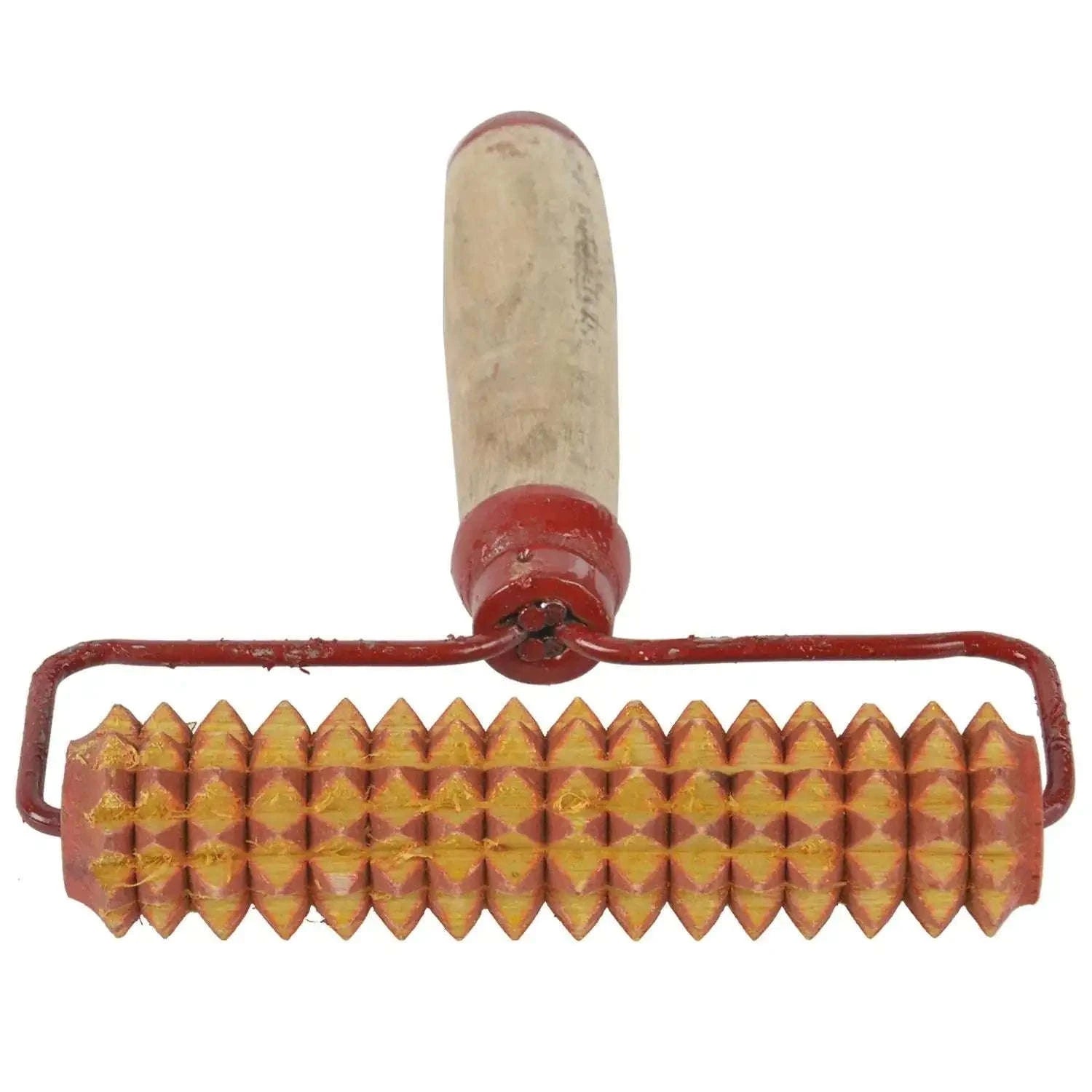 Acupressure wooden foot massager featuring Sujok Ring and Karela kit