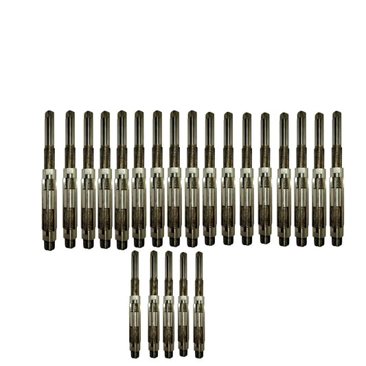 Adjustable Hand Reamer 22 Pcs Set- H-V TO H-18 Sizes 1/4" to 3-11/32" - StellerGear