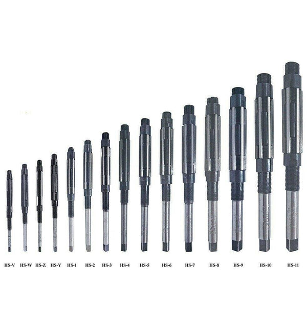 Hand Reamers Adjustable Set HV - H11, 1/4" To 1-1/16" 6 Blades 15 Pcs - StellerGear