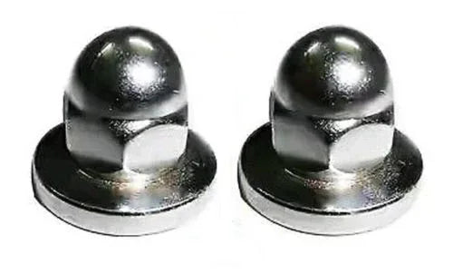 ENFIELD 2 CHROMED M8 DOMED NUTS T-COVER/FILTER #144392 #145233 Best Quality - StellerGear