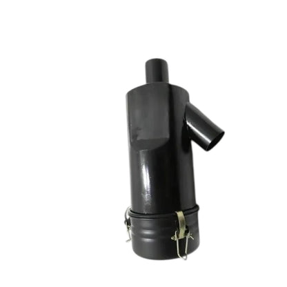 Air cleaner and purifier assembly, black metal, designed for efficient filtration in tractor applications