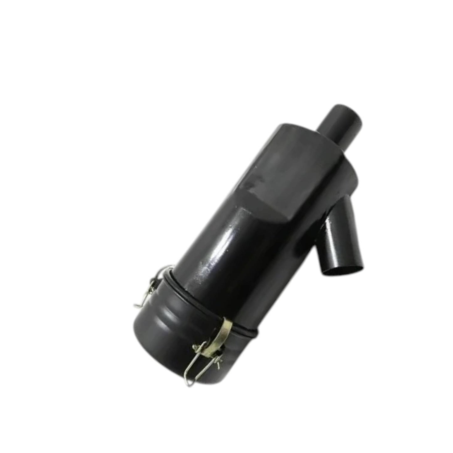 Air cleaner and purifier assembly, black metal, designed for tractors to enhance engine performance