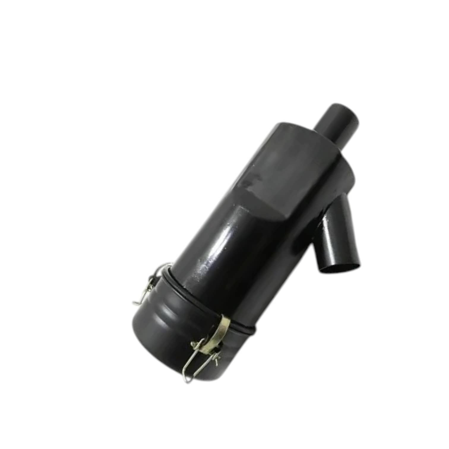Air cleaner and purifier assembly, black metal, designed for tractors to enhance engine performance