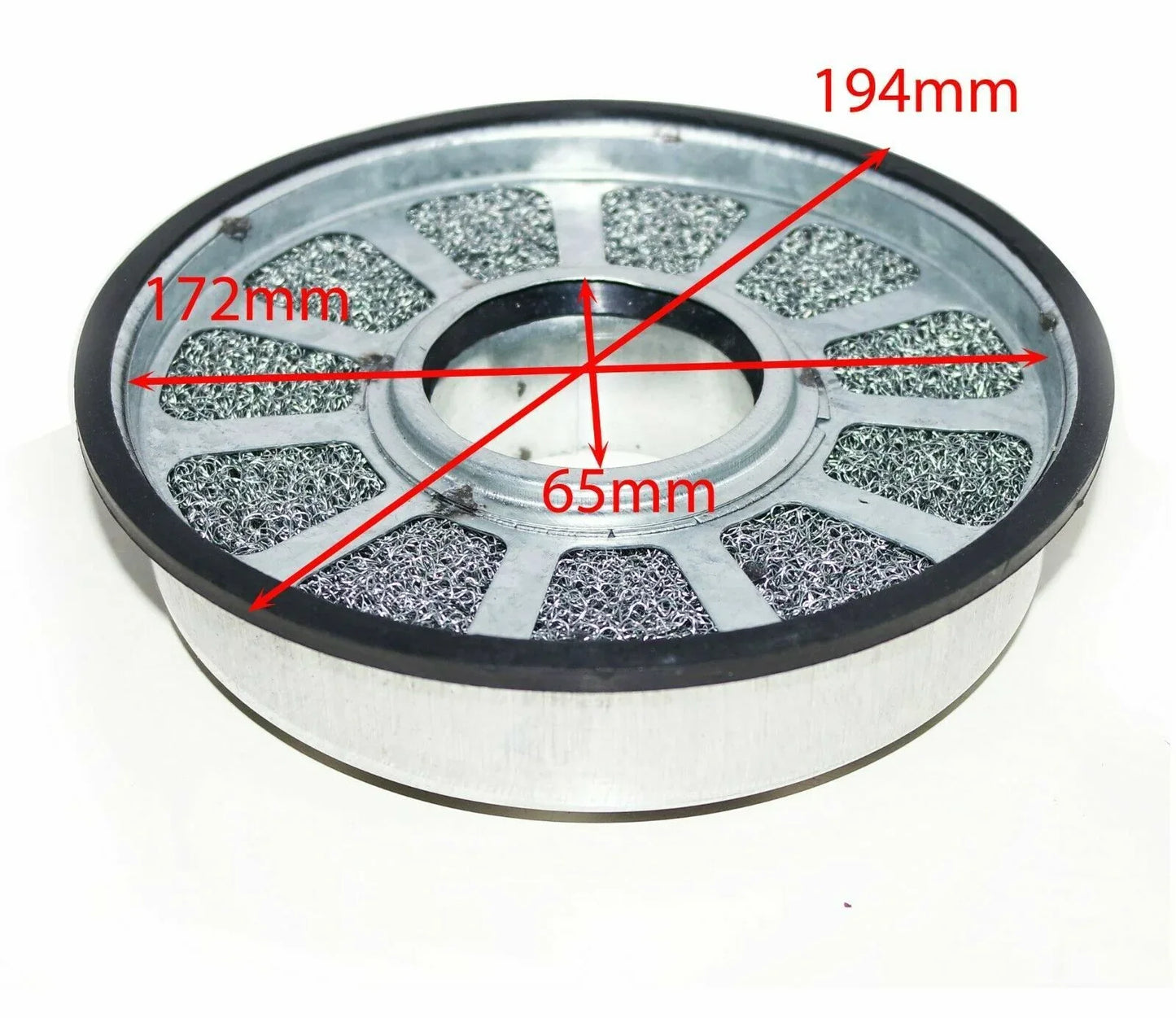 65mm oil bath air cleaner and purifier filter, aluminum and steel, improves engine efficiency