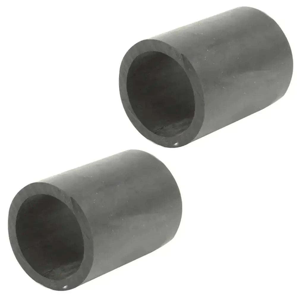 Pair of dark rubber air cleaner hoses with open circular ends