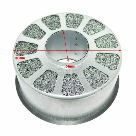 180mm oil bath air cleaner filter, metal mesh design for effective filtration, compatible with air purifier with a hepa filter