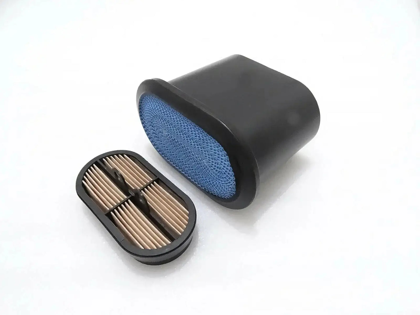 Air filter set with black foam cylinder and rectangular insert