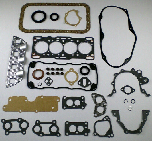 Engine head gasket set with assorted metal gaskets and seals