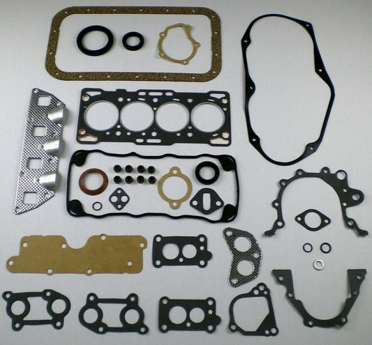 Engine head gasket set with assorted metal gaskets and seals