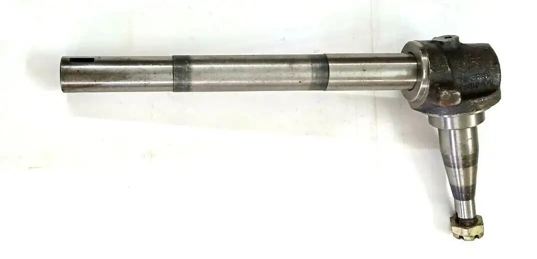 Metal stub axle assembly with spindle and steering joint, right-hand side