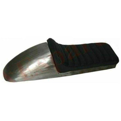 Aftermarket Benelli Mojave cafe racer seat with sleek design and comfortable padding for custom motorcycles.