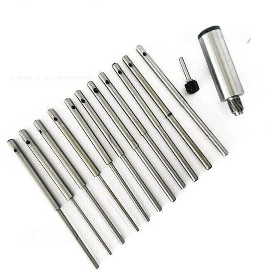 Black & Decker valve seat grinding set with 11 steel pilots and holder for precision grinding