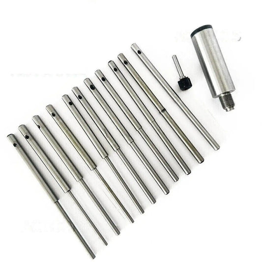 Black & Decker valve seat grinding set with 11 steel pilots and holder for precision grinding