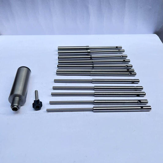 Black and Decker valve seat grinding set with 15 precision grinding pilots for accurate valve seat repair