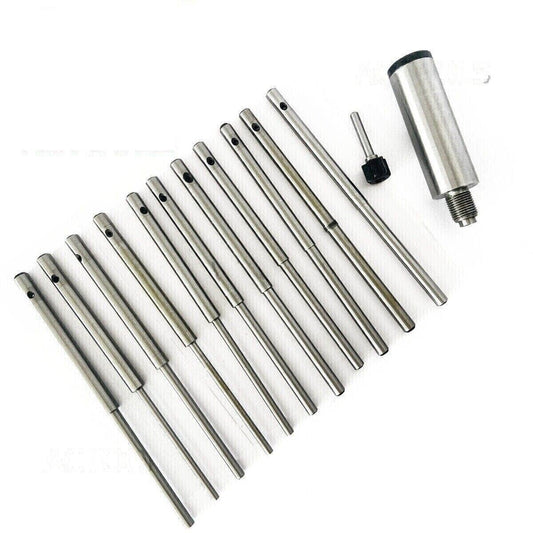 Black & Decker valve seat grinding set with various pilot sizes and a holder for precise grinding