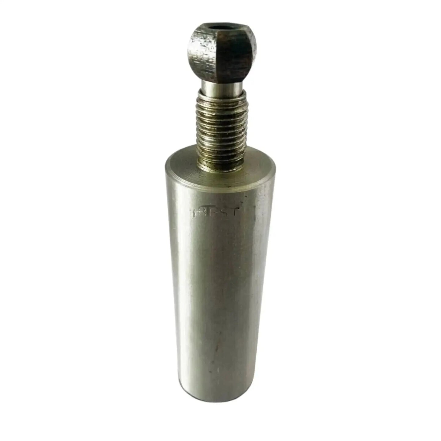 Metal threaded valve seat grinder pilot with spherical cap