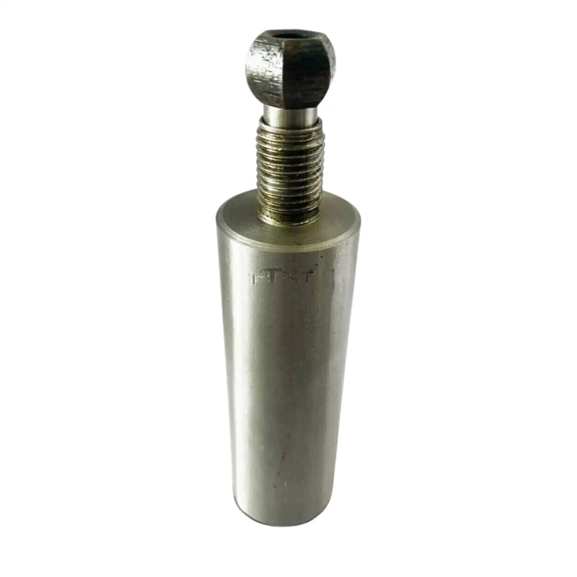 Metal threaded valve seat grinder pilot with spherical cap