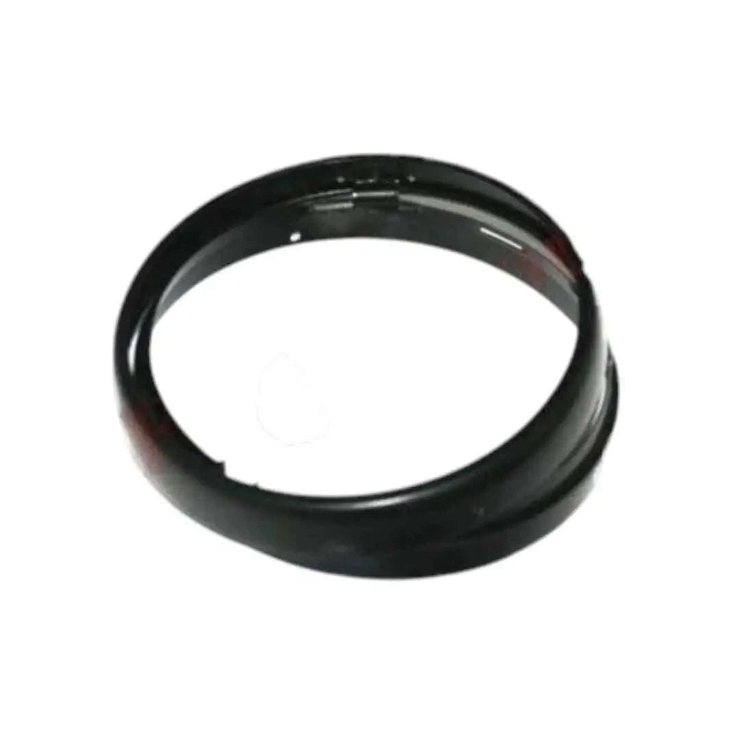 Black powder-coated headlight inner outer rim for Royal Enfield motorcycles, durable and sleek design