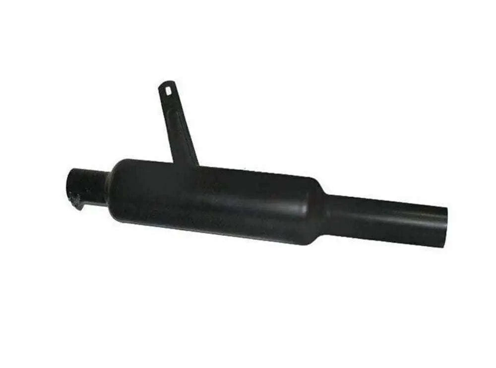 Black Powder Coated Short Exhaust Silencer& Bracket Fits Royal Enfield 500cc - StellerGear